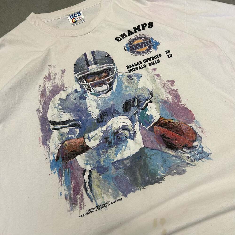 Vintage 1993 Super bowl XXVIII Dallas cowboys champions tee